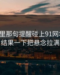 评论区里那句提醒碰上91网址导航，结果一下把悬念拉满