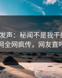 大V深夜发声：秘闻不是我干的！爆料网暗网全网疯传，网友直呼过瘾