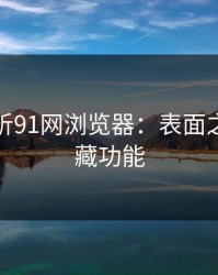 深入解析91网浏览器：表面之下的隐藏功能